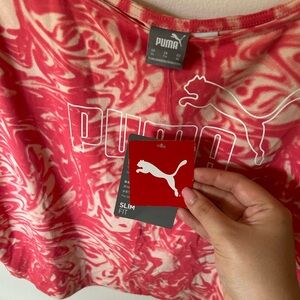 Puma Red and White Patterned Tee BRAND NEW
